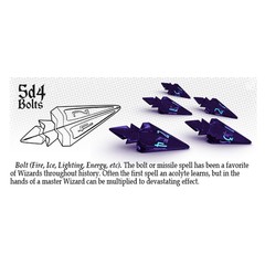 Polyhero Dice: Level Up Pack - 5D4 Violet Storm with Lightning 
