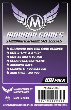 Mayday: Standard USA Sleeves (MDG-7040 56mm X 87mm) 