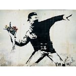 Puzzle (1000): Urban Art Graffiti: Banksy Rage, Flower Thrower 