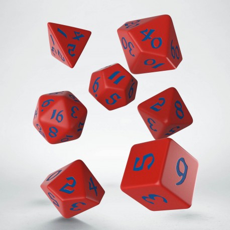 Q-Workshop: Dice Set: Classic Runic - Red and Blue 