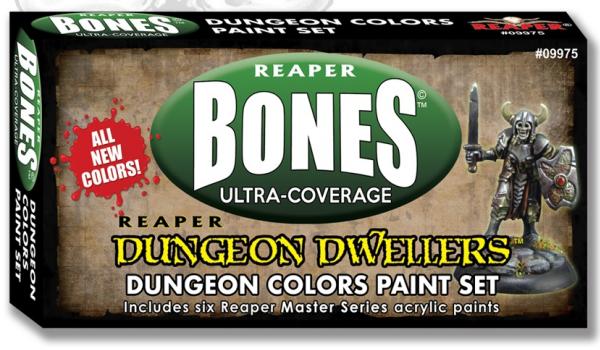 Reaper MSP Bones: Ultra-Coverage Dungeon Dwellers Dungeon Colors Paint Set 