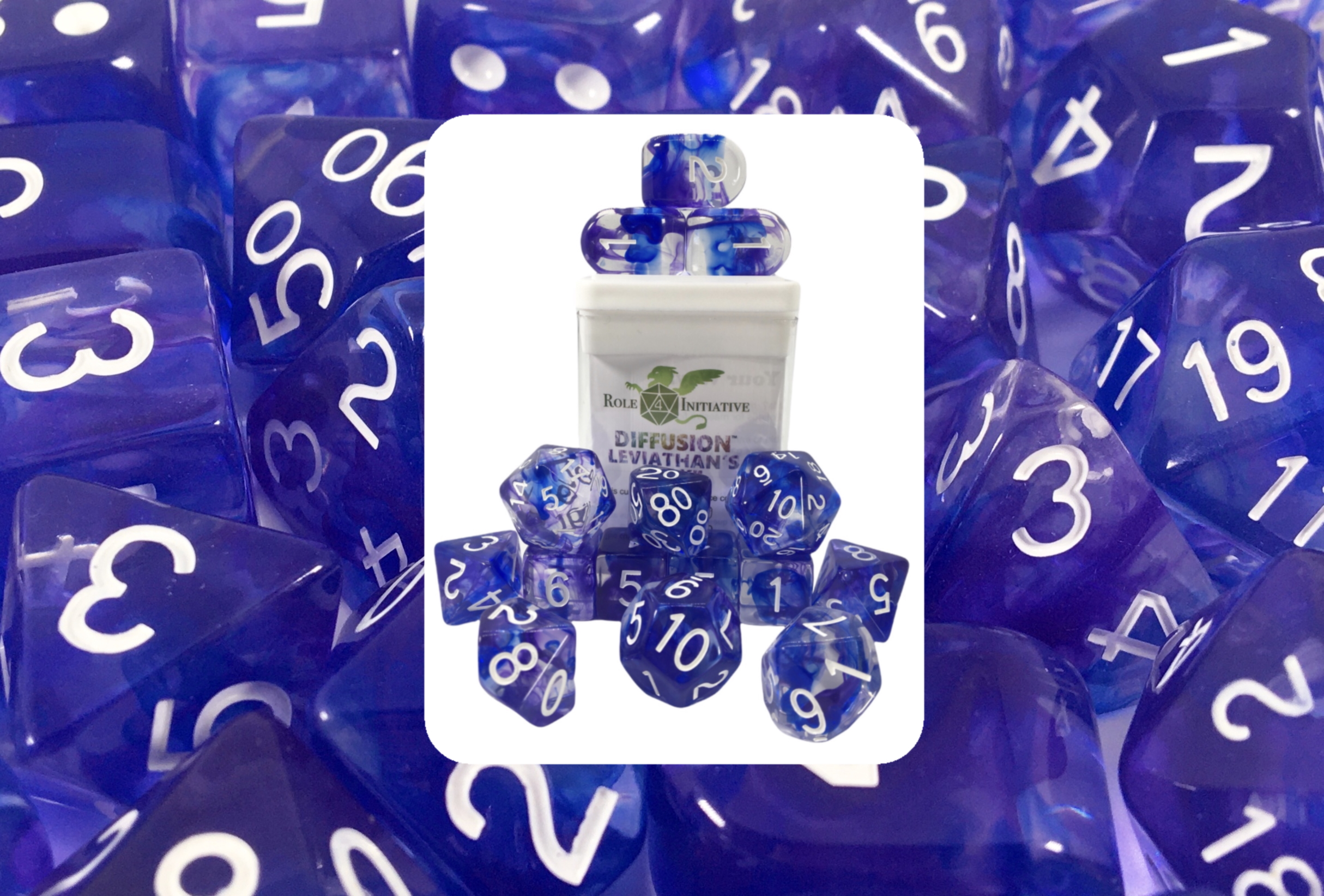 Role 4 Initiative: Polyhedral 15 Dice Set: Diffusion Leviathans Wake 