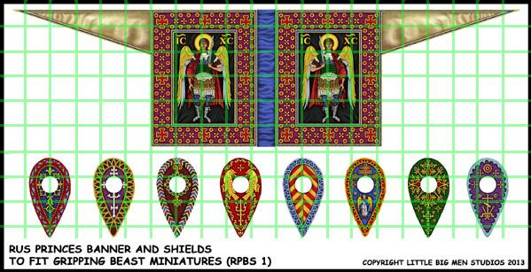 SAGA: Shield Transfers: Russian Princes Banner And Shields 