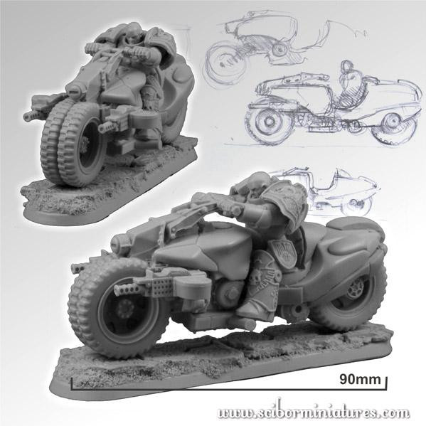 Scibor Monstrous Miniatures: SF Motorcycle 