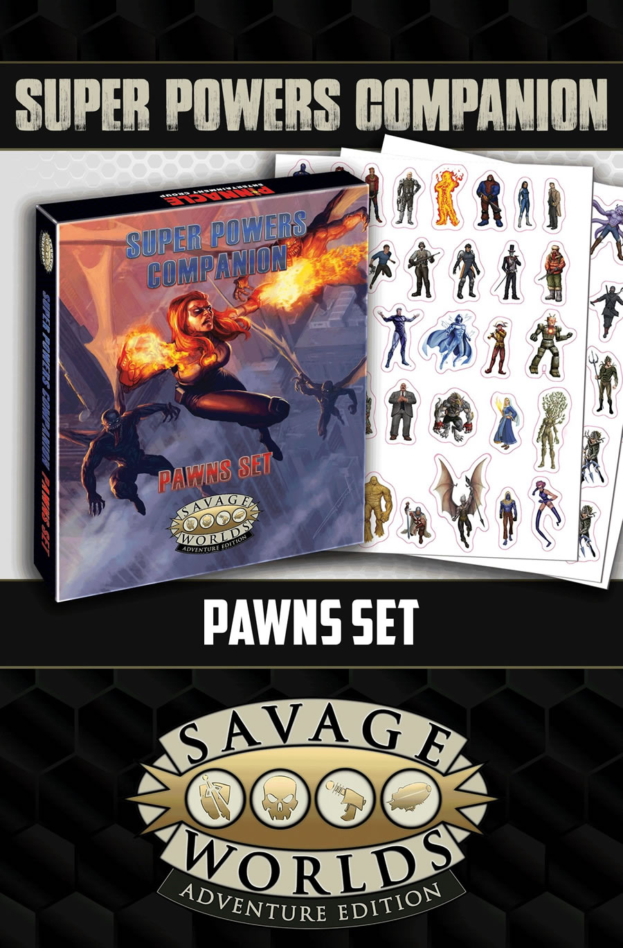 Savage Worlds: Super Powers Pawns Boxed Set 1  
