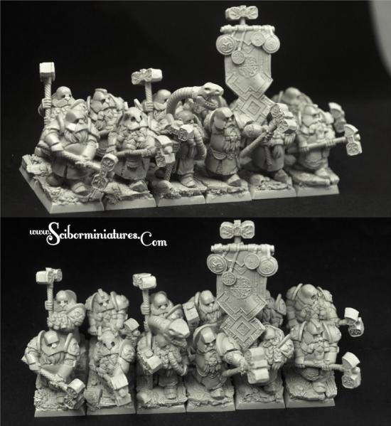 Scibor Monstrous Miniatures: Dwarves Iron Hammers (12) 