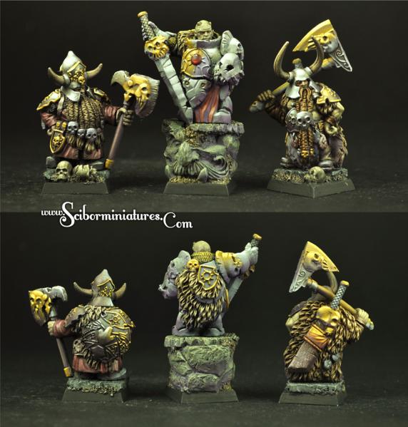 Scibor Monstrous Miniatures: Moscals Dwarves Lords Set 1 