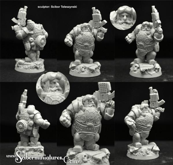 Scibor Monstrous Miniatures: SF Dwarf Veteran #1 