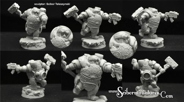 Scibor Monstrous Miniatures: SF Dwarf Veteran #3 