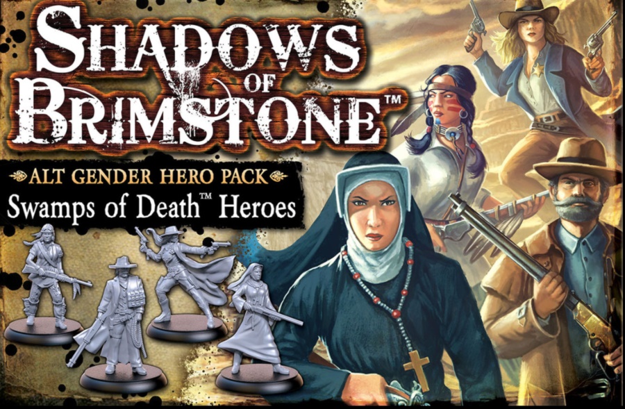 Shadows of Brimstone: Alternate Gender Hero Pack: Swamps of Death Heroes 