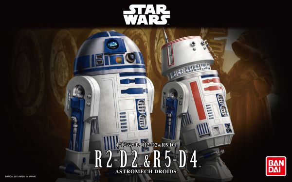 Star Wars Bandai Model Kit: R2-D2 & R5-D4 (1/12) 