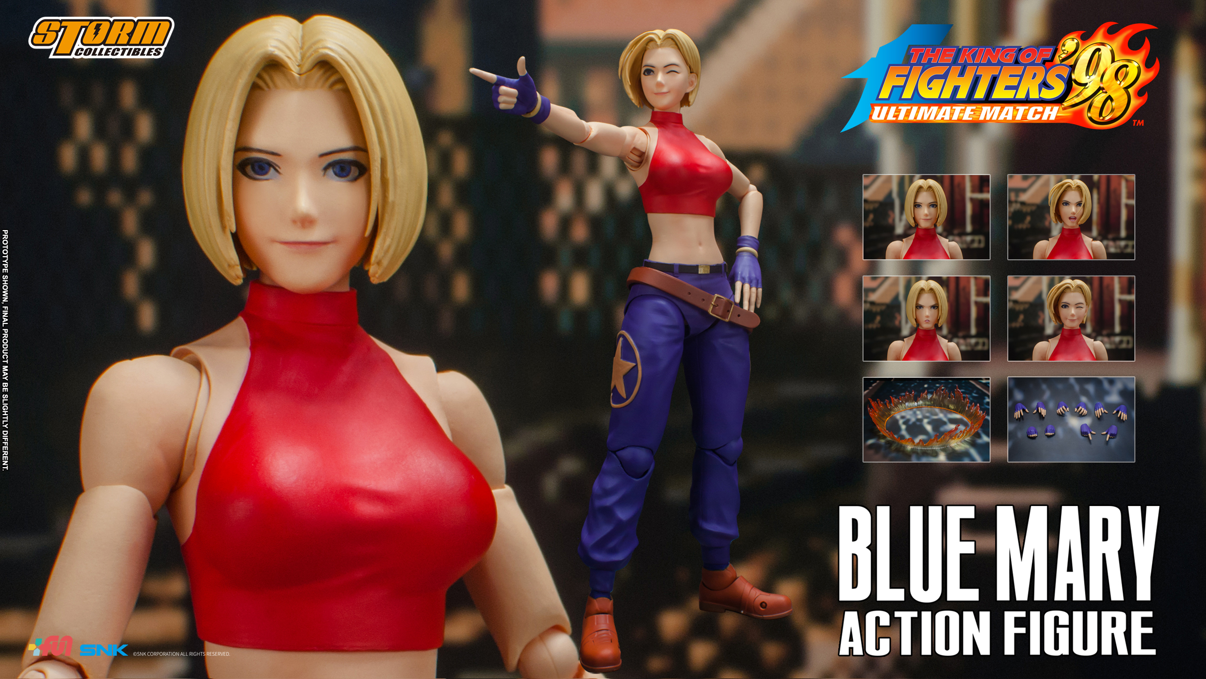 Storm Collectibles 1/12 Action Figure Blue Mary "King of Fighters 98" 