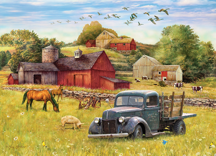Cobble Hill Puzzles (1000): Summer Afternoon on the Farm 