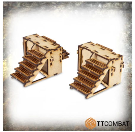 TT Combat Terrain: Industrial Hive- Iron Labyrinth Stairs 