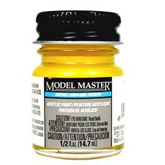 Testors Model Masters Acrylic Paints- Reefer Yellow - Flat 