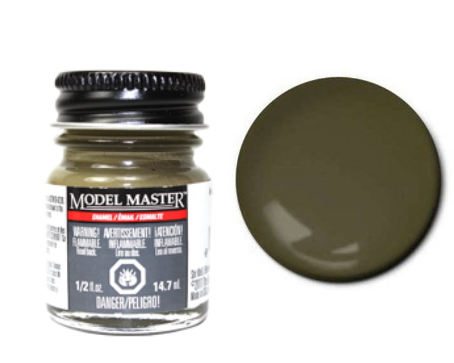 Testors Model Masters Enamel Paints- Semi Gloss No.8 Olive Drab 