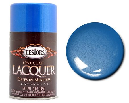 Testors One Coat Lacquer Spray: Star Spangled Blue 