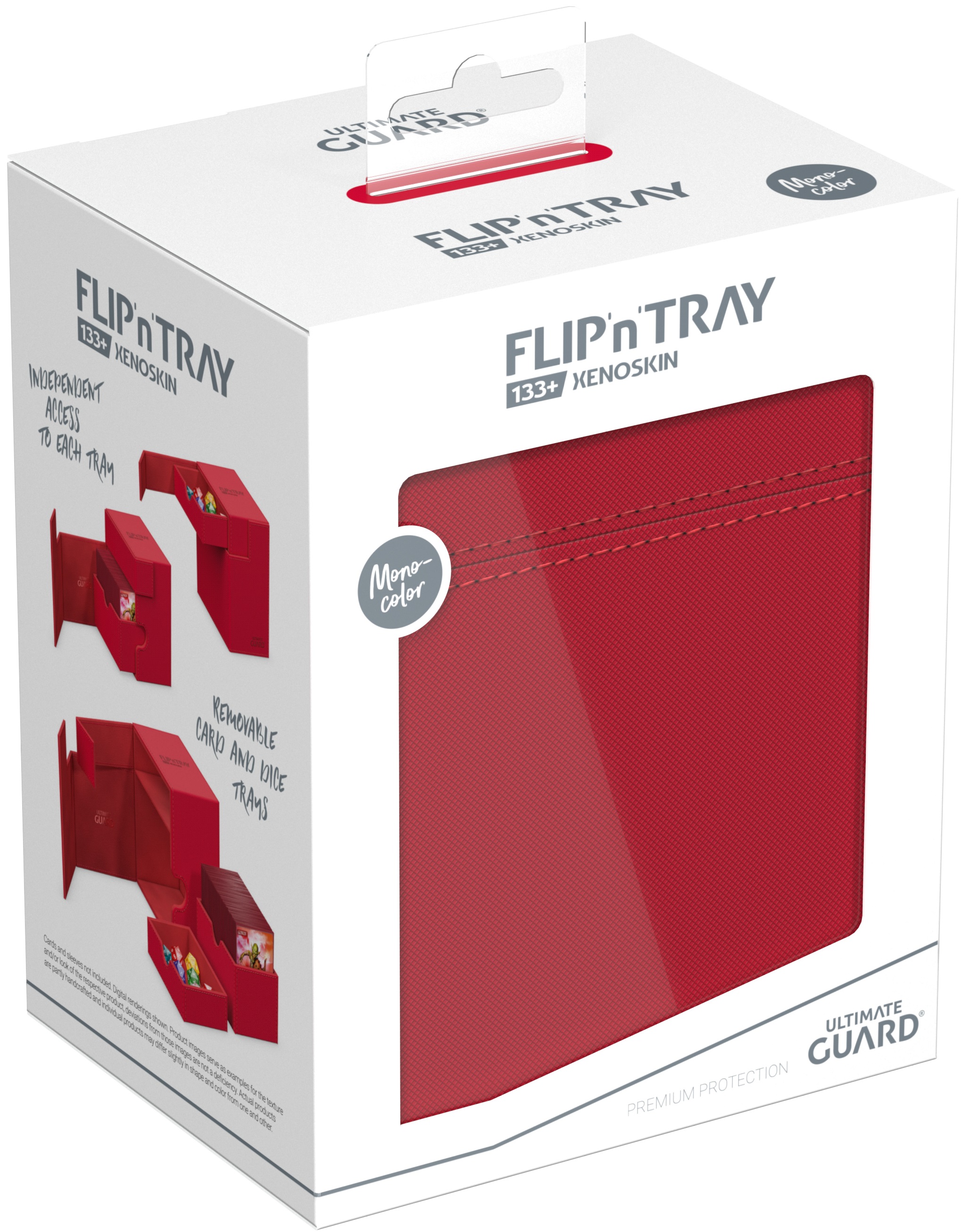 Ultimate Guard: Flip N Tray: 133+ Deck Case: Monocolor Red 