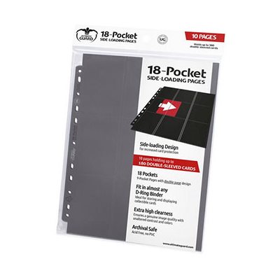 Ultimate Guard:  Side Load 18-Pocket Pages: Grey 