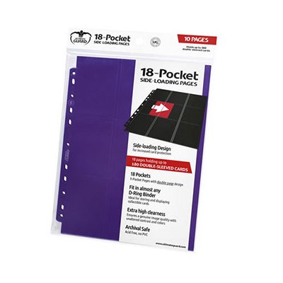 Ultimate Guard:  Side Load 18-Pocket Pages: Purple 