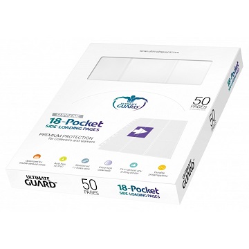 UltimateI Guard: Supreme Pages Side-Load 18 Pocket: White (50 Pages)  