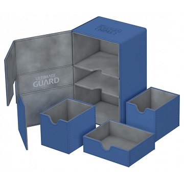 Ultimate Guard: Twin Flip N Tray 160+ Deck Case: Xenoskin: Blue 