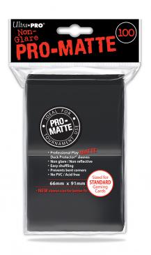 Ultra Pro: Pro-Matte Sleeves (100): BLACK 