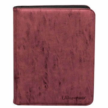 Ultra Pro: Zippered Pro-Binder Suede- Ruby 