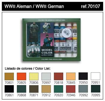 Vallejo Model Color Set- 70107 WWII German 