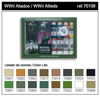 Vallejo Model Color Set- 70109 WWII Allies 