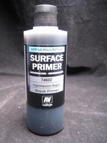 Vallejo Surface Primer (200ml): Black 