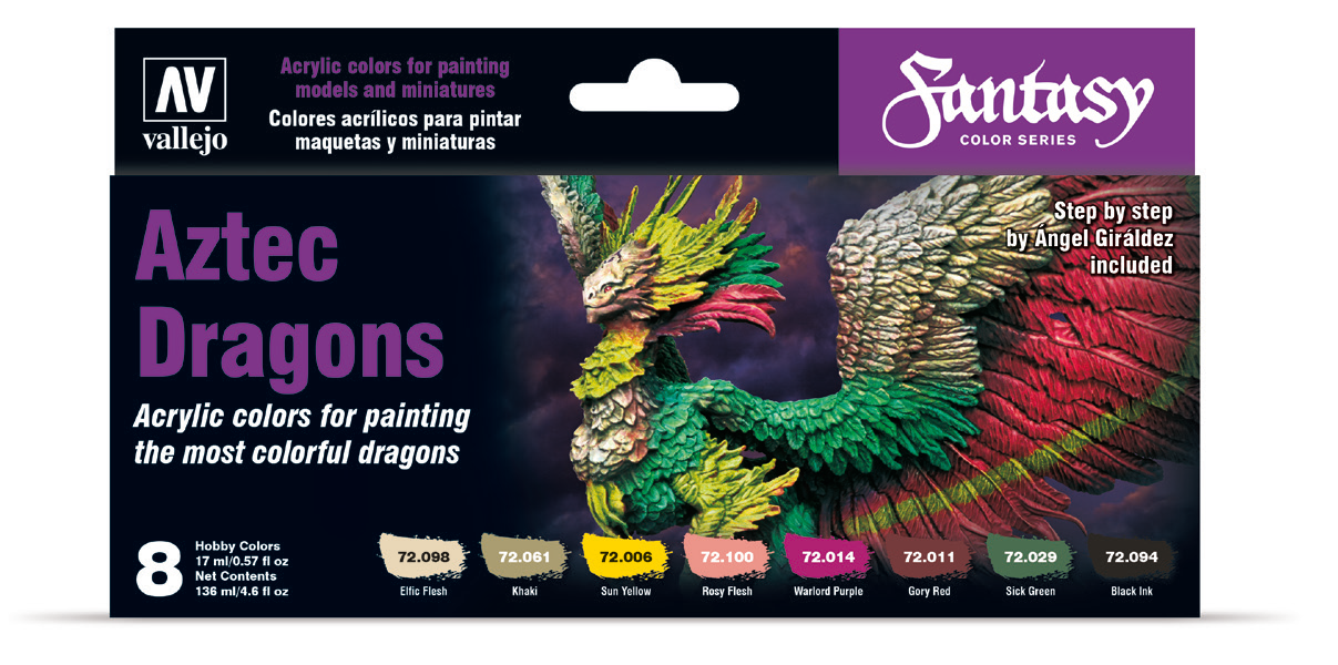 Vallejo Fantasy Color Series: Paint Set: Aztec Dragons 