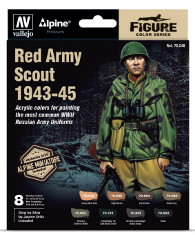 Vallejo Figure Color Series: Paint Set: Red Army Scout 43-45 