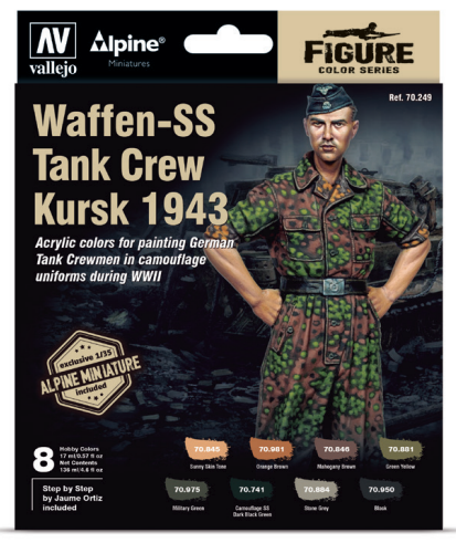 Vallejo Figure Color Series: Paint Set: Waffen-SS Tank Crew 