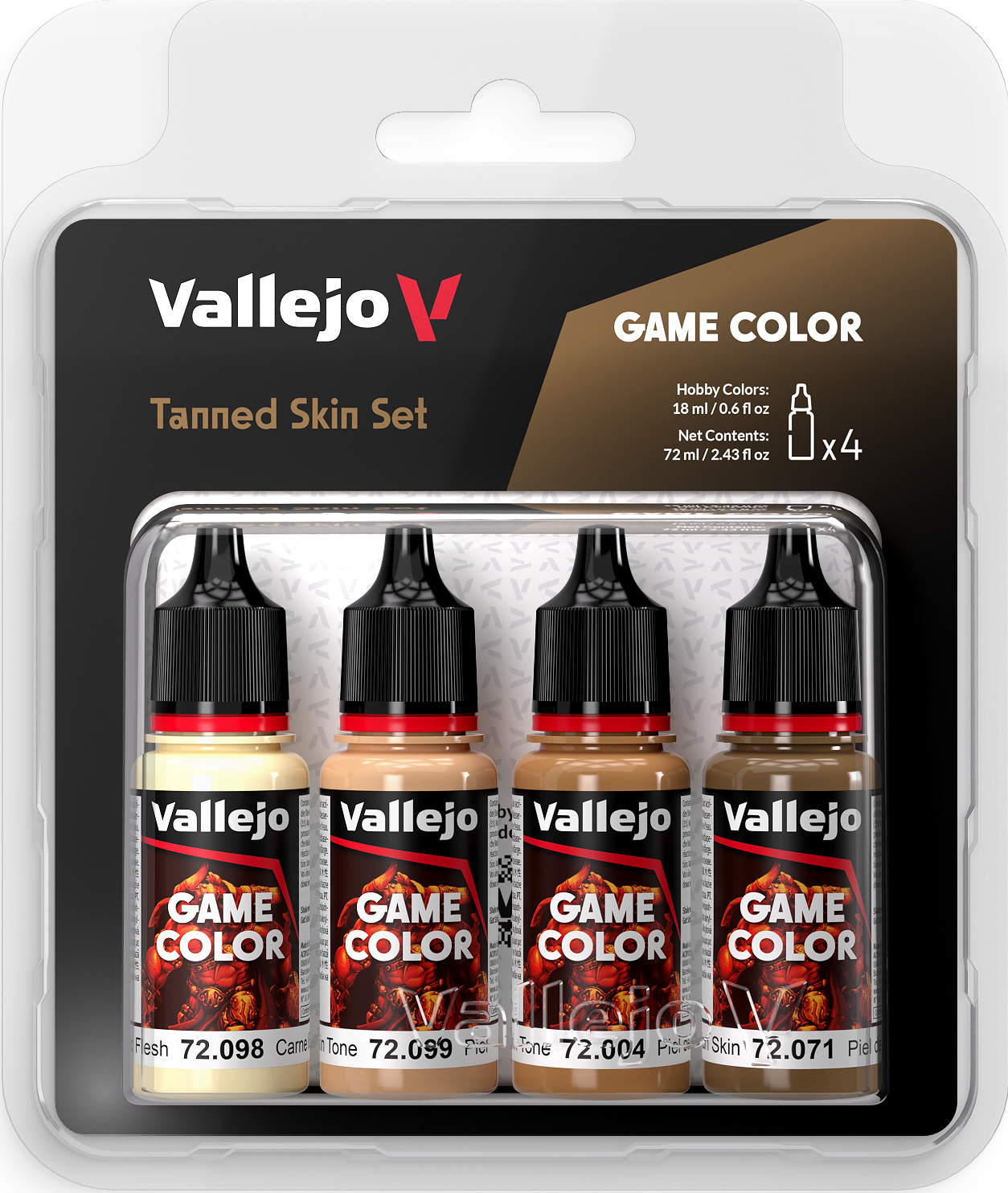 Vallejo Game Color: Tanned Skin Set 