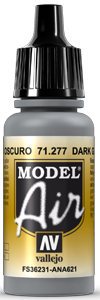 Vallejo Model Air Color 277: Dark Gull Gray 