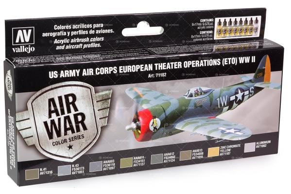 Vallejo Model Air Color 71182: US Army Air Corps Colors European Theater Operations (ETO) WW2 