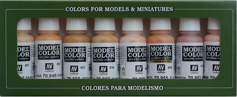 Vallejo Model Color Set- 70124 Skintones 