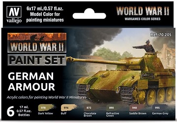 Vallejo Model Color Set: 70205: German Armour 