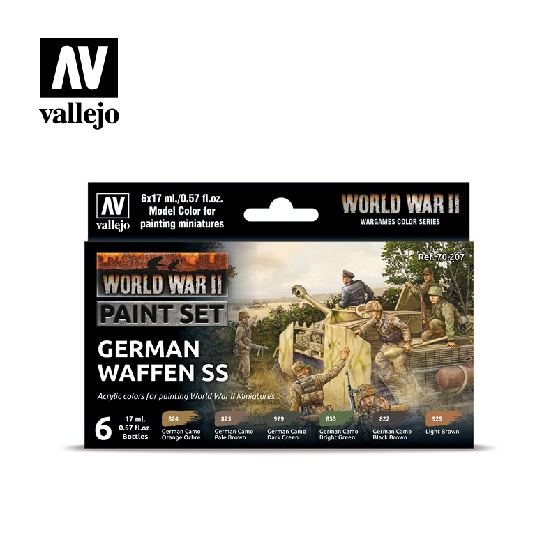Vallejo Model Color Set: 70207: German Waffen-SS 
