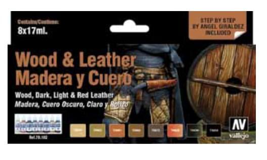 Vallejo Model Color Set: Wood & Leather 