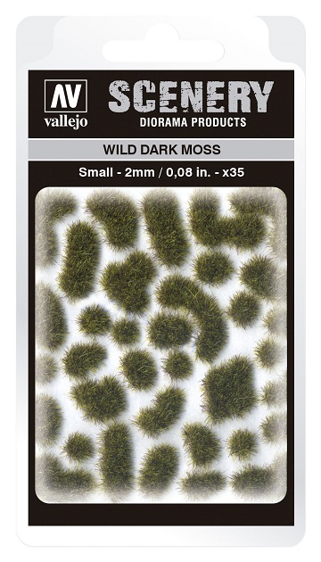 Vallejo Scenery Diorama Products: WILD DARK MOSS (Small 2mm) 
