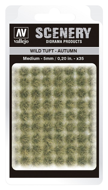 Vallejo Scenery Diorama Products: WILD TUFT: AUTUMN (Medium 5mm) 
