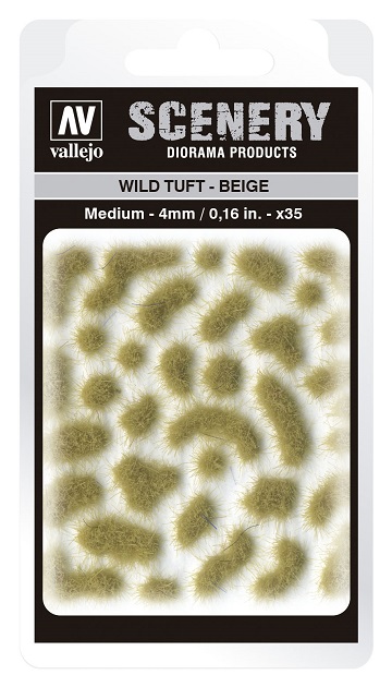Vallejo Scenery Diorama Products: WILD TUFT- BEIGE (Medium 4mm) 