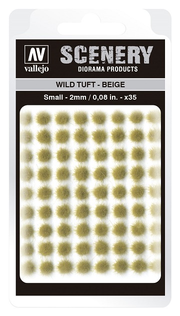Vallejo Scenery Diorama Products: WILD TUFT- BEIGE (Small 2mm) 