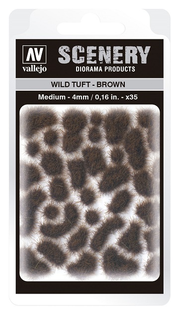 Vallejo Scenery Diorama Products: WILD TUFT- BROWN (Medium 4mm) 