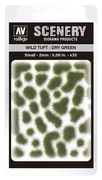 Vallejo Scenery Diorama Products: WILD TUFT- DRY GREEN (Small 2mm) 