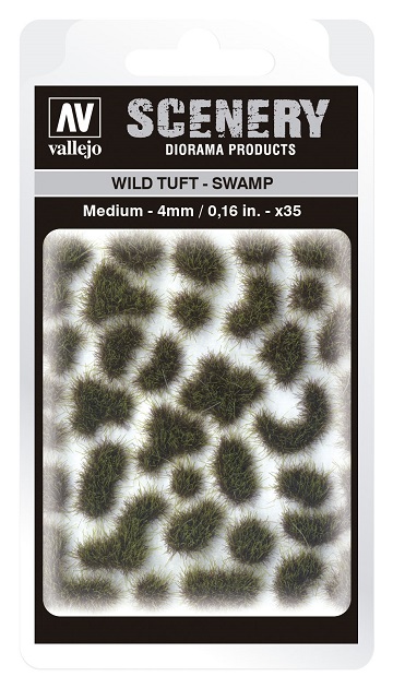 Vallejo Scenery Diorama Products: WILD TUFT: SWAMP (Medium 4mm) 