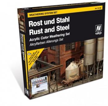 Vallejo Weathering System Set: Rust & Steel 
