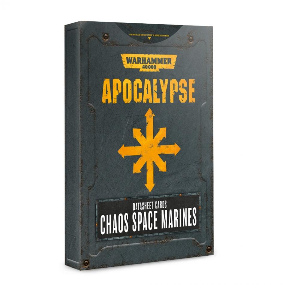Warhammer 40,000: Apocalypse Datasheet Cards: Chaos Space Marines 